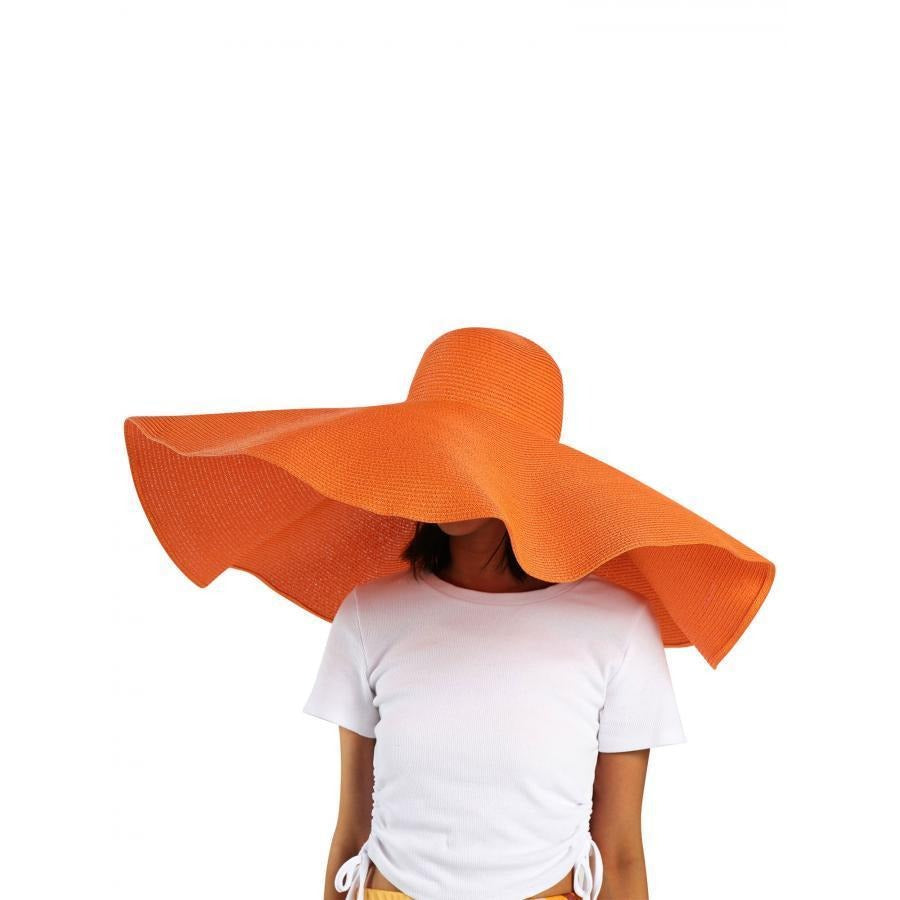 Oversized Beach Straw Hats for Women Floppy Extra Large Sun Visor Hat Wide Brim Summer Roll Up Big Beach Hat Women Foldable