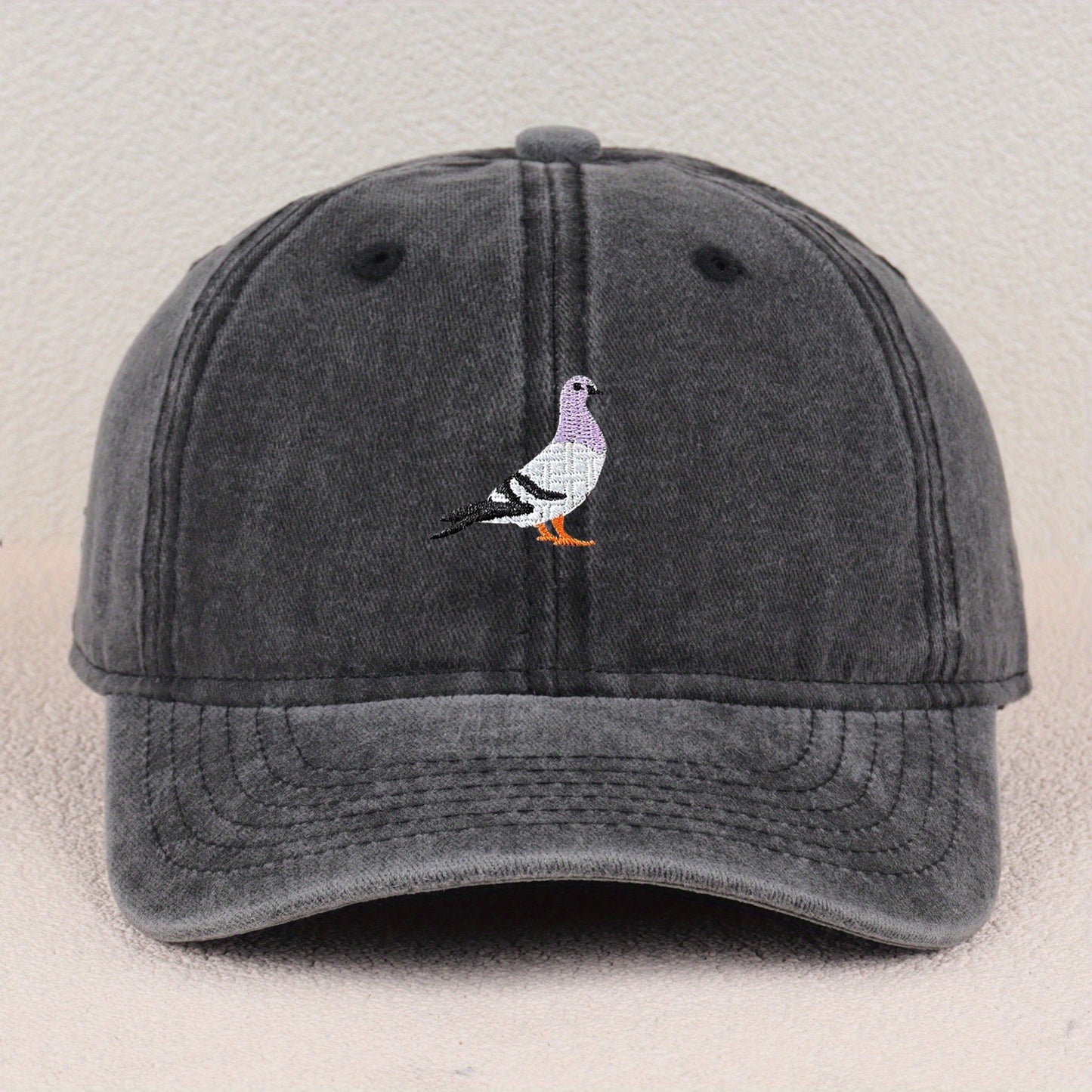 Peace Dove Embroidered Vintage Washed Cotton Baseball Cap - Adjustable Snapback Dad Hat for, Unisex Casual Streetwear, Valentine's Day Anniversary Friendship Gift, Embroidered Detail