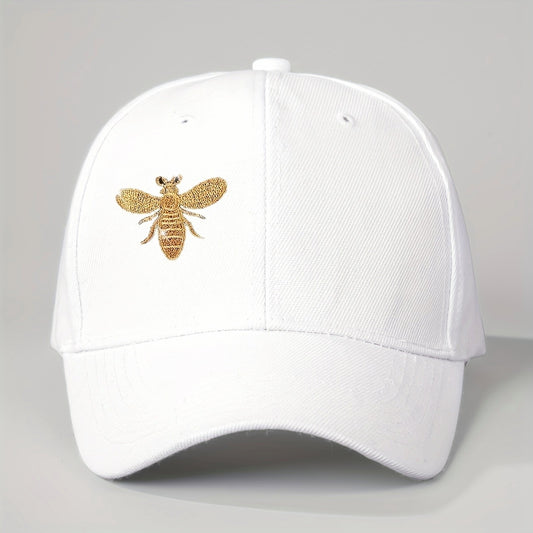 Embroidered Bee Baseball Cap - Breathable, Adjustable Trucker Hat for Men and Women, Lightweight Y2K Fashion Curved Brim Hat, Polyester, Hand Wash Only, Casual Headwear | Y2K Fashion Cap | Texture, Baseball Ca