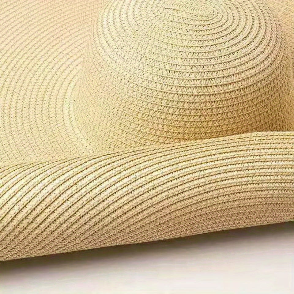 Oversized Beach Straw Hats for Women Floppy Extra Large Sun Visor Hat Wide Brim Summer Roll Up Big Beach Hat Women Foldable