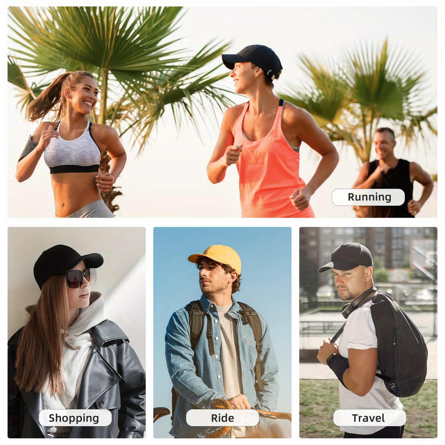 Unisex Sunshade Breathable Adjustable Casual Baseball Cap with Trendy Pattern for Outdoor Sport