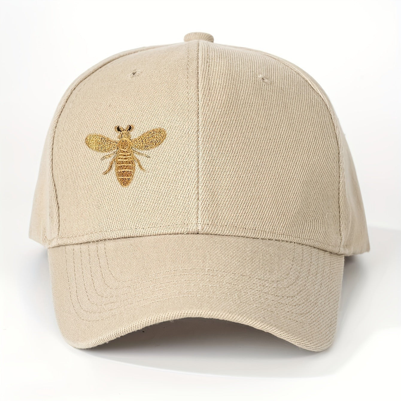 Embroidered Bee Baseball Cap - Breathable, Adjustable Trucker Hat for Men and Women, Lightweight Y2K Fashion Curved Brim Hat, Polyester, Hand Wash Only, Casual Headwear | Y2K Fashion Cap | Texture, Baseball Ca