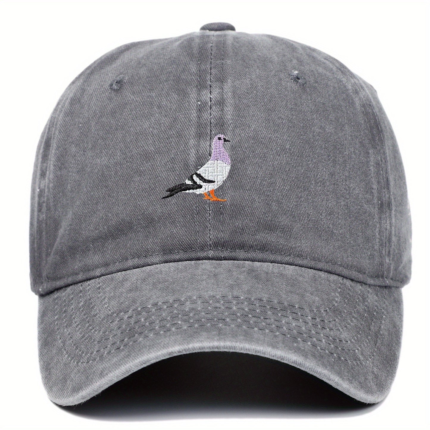Peace Dove Embroidered Vintage Washed Cotton Baseball Cap - Adjustable Snapback Dad Hat for, Unisex Casual Streetwear, Valentine's Day Anniversary Friendship Gift, Embroidered Detail